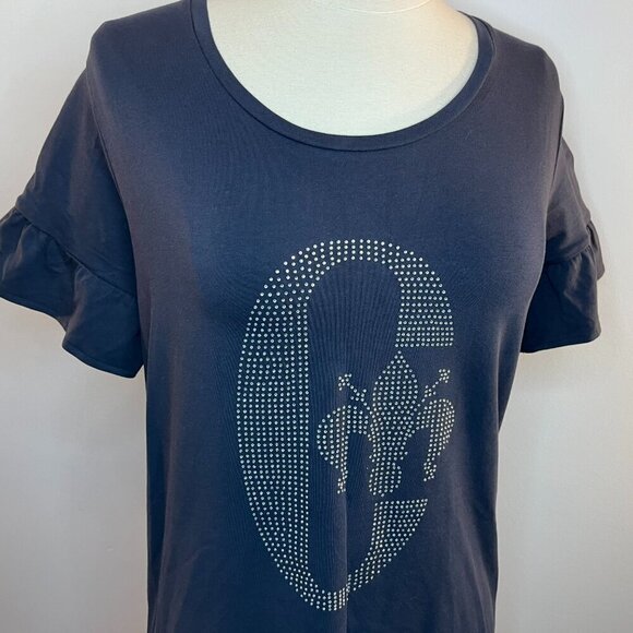 CONTE OF FLORENCE Women's Blue Galena T-shirt - Size Small - NWT - Picture 2 of 5